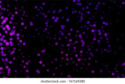 Dark Purple vector illustration which consist of circles. Dotted gradient design for your business. Creative geometric background in halftone style with colored spots.