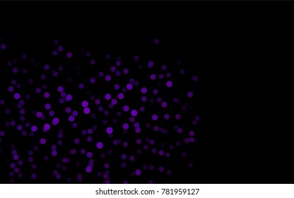 Dark Purple vector illustration which consist of circles. Dotted gradient design for your business. Creative geometric background in halftone style with colored spots.