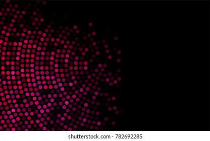 Dark Purple vector illustration which consist of circles. Dotted gradient design for your business. Creative geometric background in halftone style with colored spots.