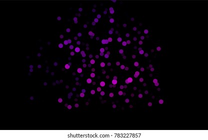 Dark Purple vector illustration which consist of circles. Dotted gradient design for your business. Creative geometric background in halftone style with colored spots.