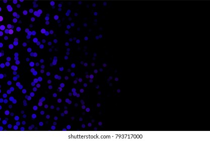 Dark Purple vector illustration which consist of circles. Dotted gradient design for your business. Creative geometric background in halftone style with colored spots.
