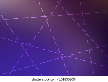 Dark Purple vector indian curved template. Modern geometrical abstract illustration with doodles. The pattern can be used for coloring books and pages for kids.