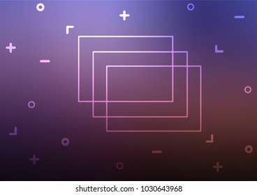 Dark Purple vector indian curved background. Colorful abstract illustration with lines in Asian style. The template can be used as a background for cell phones.