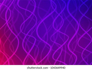 Dark Purple vector indian curved template. Modern geometrical abstract illustration with doodles. A new texture for your design.
