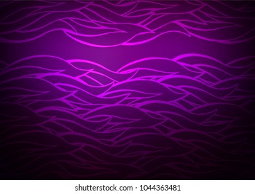 Dark Purple vector indian curved background. Creative illustration in blurred style with doodles and Zen tangles. The textured pattern can be used for website.