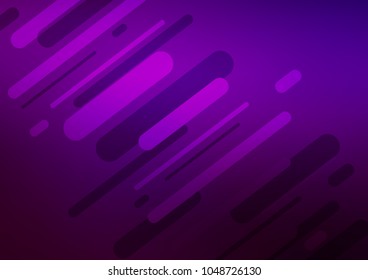 Dark Purple vector indian curved texture. Modern geometrical abstract illustration with doodles. A completely new design for your business.