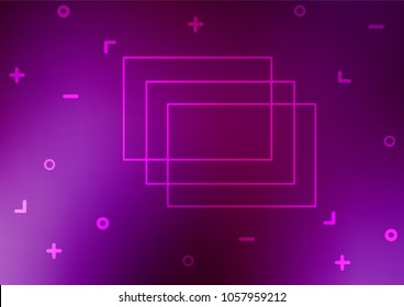 Dark Purple vector indian curved template. Sketchy hand drawn doodles on blurred background. Hand painted design for web, leaflet, textile.