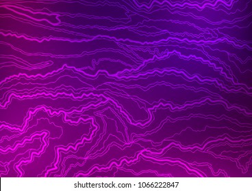 Dark Purple vector indian curved template. Decorative shining illustration with doodles on abstract template. The elegant pattern can be used as a part of a brand book.