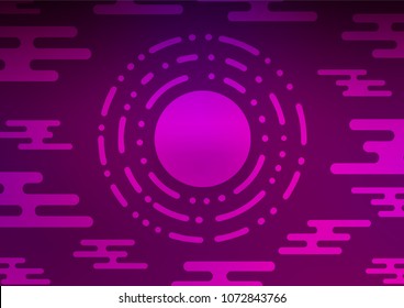 Dark Purple vector indian curved texture. Ethnic elegant natural pattern with gradient. The template can be used as a background for cell phones.