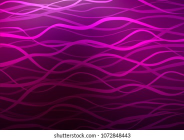 Dark Purple vector indian curved pattern. Ethnic elegant natural pattern with gradient. The pattern can be used for coloring books and pages for kids.