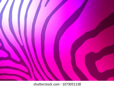Dark Purple vector indian curved template. Geometric doodle illustration in Origami style with gradient. The pattern can be used for coloring books and pages for kids.