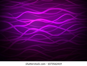 Dark Purple vector indian curved pattern. Brand-new colored illustration in blurry style with doodles. The template can be used as a background for cell phones.