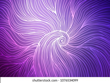 Dark Purple vector indian curved background. An elegant bright illustration with lines in Natural style. A completely new template for your business design.