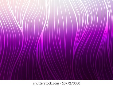 Dark Purple vector indian curved texture. An elegant bright illustration with lines in Natural style. Brand-new style for your business design.