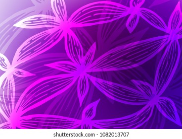 Dark Purple vector indian curved pattern. A completely new color illustration in doodle style. The pattern can be used for coloring books and pages for kids.