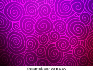 Dark Purple vector indian curved texture. A completely new color illustration in doodle style. The pattern can be used for wallpapers and coloring books.