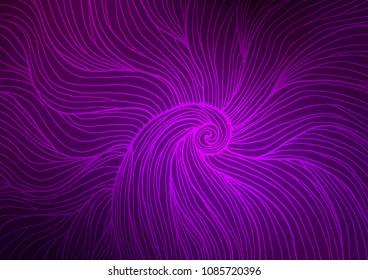 Dark Purple vector indian curved texture. Creative illustration in blurred style with doodles and Zen tangles. Brand-new style for your business design.