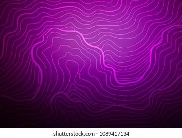 Dark Purple vector indian curved background. Decorative shining illustration with doodles on abstract template. Brand-new design for your business.