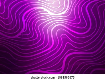 Dark Purple vector indian curved background. Doodles on blurred abstract background with gradient. Brand-new style for your business design.