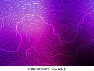 Dark Purple vector indian curved pattern. A vague abstract illustration with doodles in Indian style. The textured pattern can be used for website.