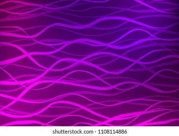 Dark Purple vector indian curved texture. An elegant bright illustration with lines in Natural style. The pattern can be used for wallpapers and coloring books.