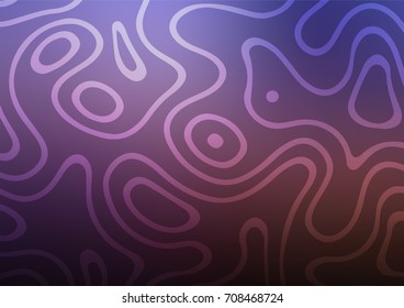 Dark Purple vector indian curved background. Doodles on blurred abstract background with gradient. A completely new design for your business.