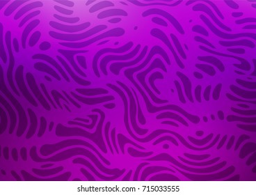 Dark Purple vector indian curved template. Modern geometrical abstract illustration with doodles. The elegant pattern can be used as a part of a brand book.