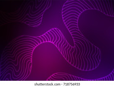 Dark Purple vector indian curved pattern. Colorful illustration in abstract style with doodles. Brand-new design for your business.
