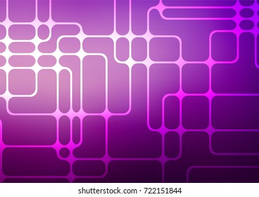 Dark Purple vector indian curved template. Doodles on blurred abstract background with gradient. Brand-new style for your business design.