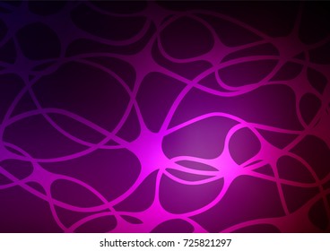 Dark Purple vector indian curved template. Glitter abstract illustration with doodles and Zen tangles. A completely new template for your business design.