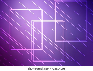 Dark Purple vector indian curved background. Shining colored illustration with doodles in Zen tangle style. The completely new template can be used for your brand book.