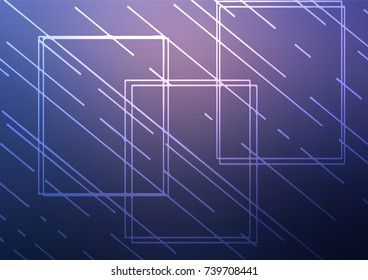 Dark Purple vector indian curved pattern. Colorful abstract illustration with lines in Asian style. The completely new template can be used for your brand book.