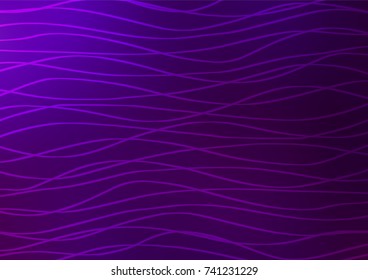 Dark Purple vector indian curved texture. Decorative shining illustration with doodles on abstract template. Hand painted design for web, leaflet, textile.
