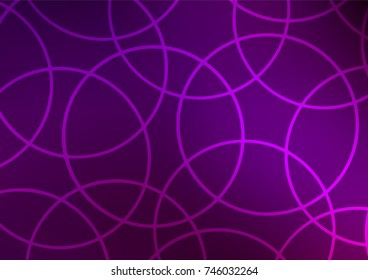 Dark Purple vector indian curved background. Brand-new colored illustration in blurry style with doodles. The pattern can be used for wallpapers and coloring books.