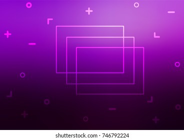 Dark Purple vector indian curved background. Glitter abstract illustration with doodles and Zen tangles. Brand-new style for your business design.
