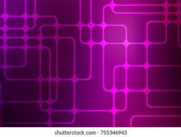 Dark Purple vector indian curved template. Shining colored illustration with doodles in Zen tangle style. Brand-new style for your business design.