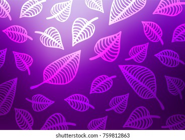 Dark Purple vector indian curved texture. Sketchy hand drawn doodles on blurred background. The pattern can be used for coloring books and pages for kids.