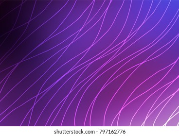 Dark Purple vector indian curved template. A completely new color illustration in doodle style. The pattern can be used for coloring books and pages for kids.