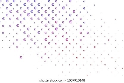 Dark Purple vector layout with banking symbols. Abstract illustration with colored financial digital symbols. The pattern can be used as ads, poster, banner for payments.