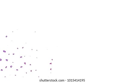 Dark Purple vector layout with banking symbols. Shining colored illustration with EUR, USD, JPY signs. Smart design for your business advert of economic, wealth.