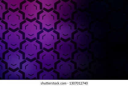 Dark Purple vector layout with bent lines. Shining colorful illustration in simple style. A completely new template for your design.