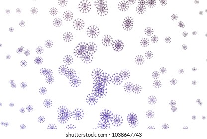 Dark Purple vector layout with bright snowflakes. Decorative shining illustration with snow on abstract template. New year design for your business advert.