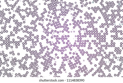 Dark Purple vector layout with bright stars. Decorative shining illustration with stars on abstract template. The pattern can be used for wrapping gifts.