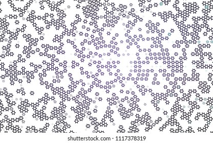 Dark Purple vector layout with bright stars. Glitter abstract illustration with colored stars. The template can be used as a background.