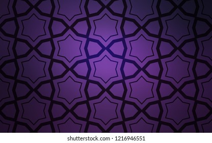 Dark Purple vector layout with bright stars. Blurred decorative design in simple style with stars. Pattern for websites, landing pages.