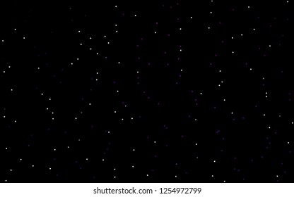 Dark Purple vector layout with bright stars. Modern geometrical abstract illustration with stars. The template can be used as a background.