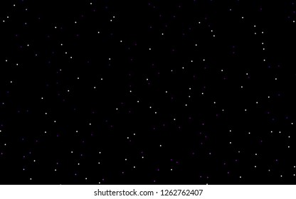 Dark Purple vector layout with bright stars. Decorative shining illustration with stars on abstract template. The pattern can be used for new year ad, booklets.