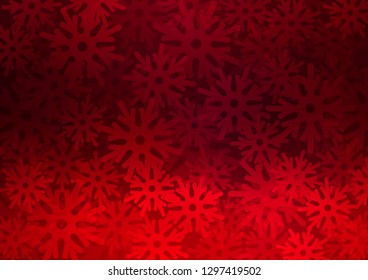 Dark Purple vector layout with bright snowflakes. Modern geometrical abstract illustration with crystals of ice. The template can be used as a new year background.