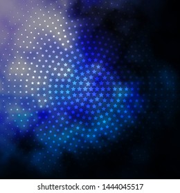 Dark Purple vector layout with bright stars. Shining colorful illustration with small and big stars. Design for your business promotion.