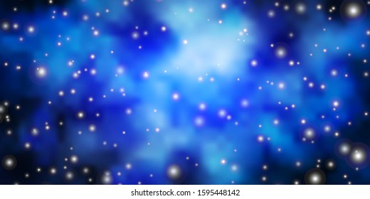 Dark Purple vector layout with bright stars. Colorful illustration in abstract style with gradient stars. Best design for your ad, poster, banner.